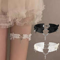 Fashion Cute Women Elastic Garter Belts Heart Leg Neck Ring Gothic Punk Girls Adjustable Thigh Stokings Clip Harness | SAMAG