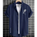 Hawaiian Men'S Shirt 3d Flower&Text Printing Beach Party | SAMAG