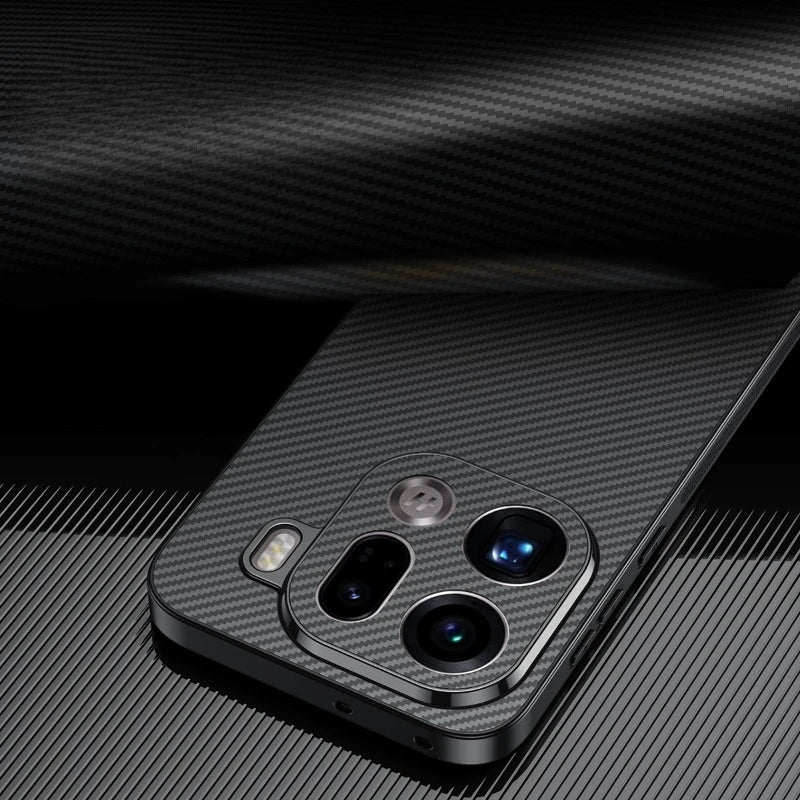 Carbon Fiber Pattern Non-slip Phone Case For Oppo Find X9 X9Pro Shockproof Silicone Lens Protection Cover For Find X9 Pro Shell