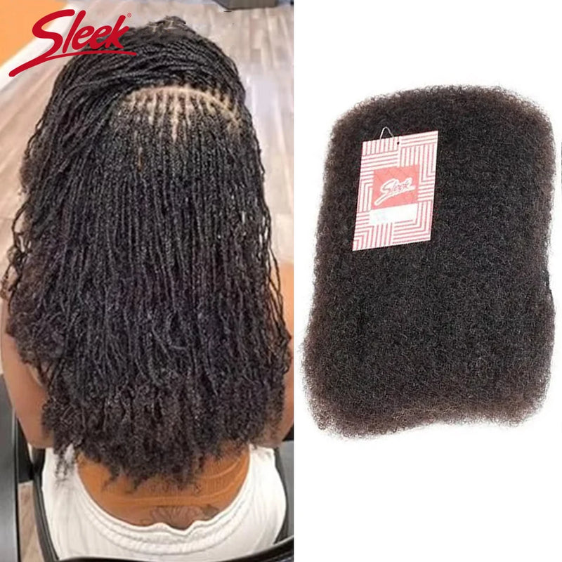 Sleek Remy Afro Kinky Curly Bulk Hair For Braiding QVR Peruvian Virgin Human Hair Bulk For Locs Natural Brown Color Braids Hair