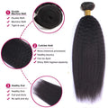 Raw Human Hair Bundles Kinky Straight Brazilian 3 4 Bundles 28 30 Inch Virgin Hair Extension For Women Coarse Yaki Weave Bundles