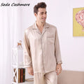 100% mulberry silk noble men's home wear silk set  19MM  Silk pajamas Men's Spring Summer