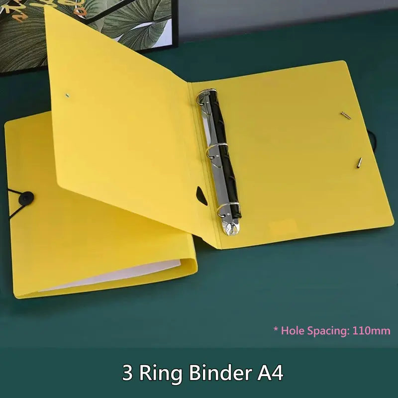 Office Supplies 2/3/4-Ring Binder A4 Folder For Documents Paper File Organizer A4 Binder Folder