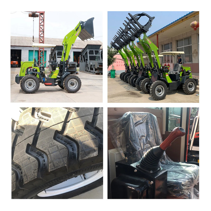 0.4-0.6 Ton Front Loader Wheel Smallest Garden Mini Wheel Loaders For Sale With Accessories