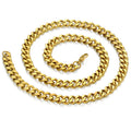 Hiphop Heavy Cuban Link Chains Necklaces Male Gold Color Stainless Steel Long Neck Necklace For Men Women Jewelry 2023 Collares