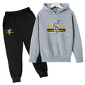 Hooded Sweatshirt + Pants - casual Sports Outfit - letter - View 10 | SAMAG