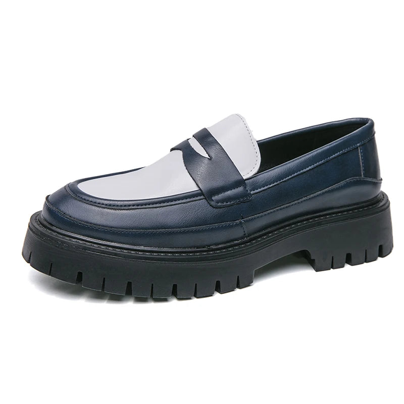 STRONGSHEN Men Handmade Leather Shoes Platform Loafers Fashion Luxury Slip on Mocassin Business Shoes Homme Zapatos De Hombre
