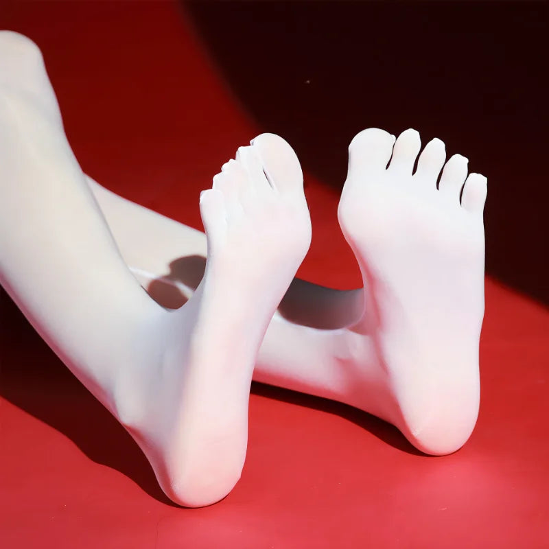 Women Sexy Stockings With Toes High Elastic Smooth Pantyhose 912-Pin Oil Shiny Glossy Sockings High Waisted Transparent Socks
