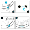 50/30/20/10PCS Bicycle Glue-free Tire Patches Tool Quick Repairing Tyre Protection Patch Adhesive Quick Drying Bike Accessories