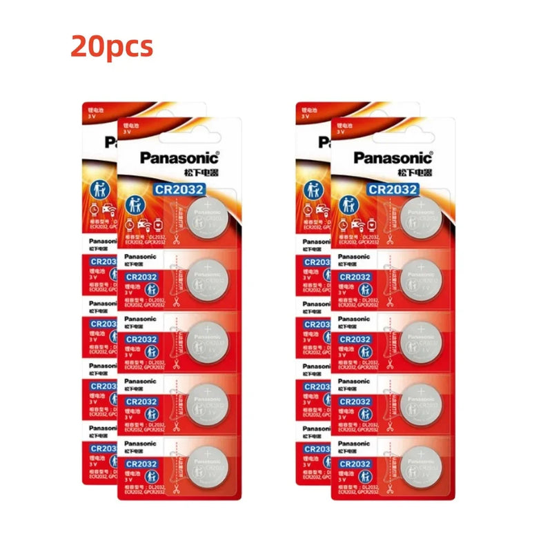 2-50pcs Original Panasonic CR2032 3V ECR2032 Lithium Battery CR 2032 For Control Watch Motherboard Scale Button Coin Cells