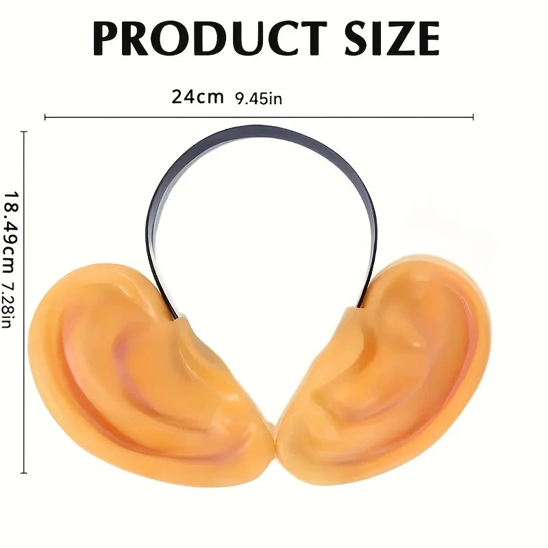 Novelty Giant Pig Ear Headband & Nose Cosplay Accessory Fun Comedy Performance Props for Parties Events Dress-Up Halloween Decor