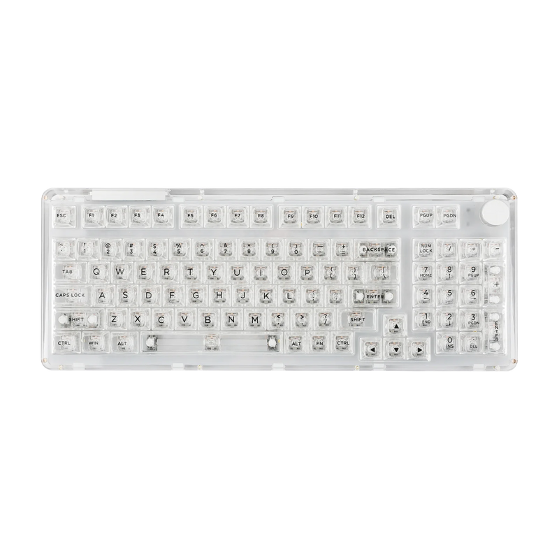 KiiBOOM Phantom 98 98-key Hot-swappable Wired/Bluetooth5.0/2.4GHz Wireless Acrylic Gasket Mechanical Keyboard