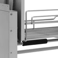 Dark Grey 2-Tier Pull-Down Dish Rack Space-Saving Cabinet Pull-Down Shelf 56.2x28x56cm/22.13x11.02x22.05in Kitchen Storage Organizer