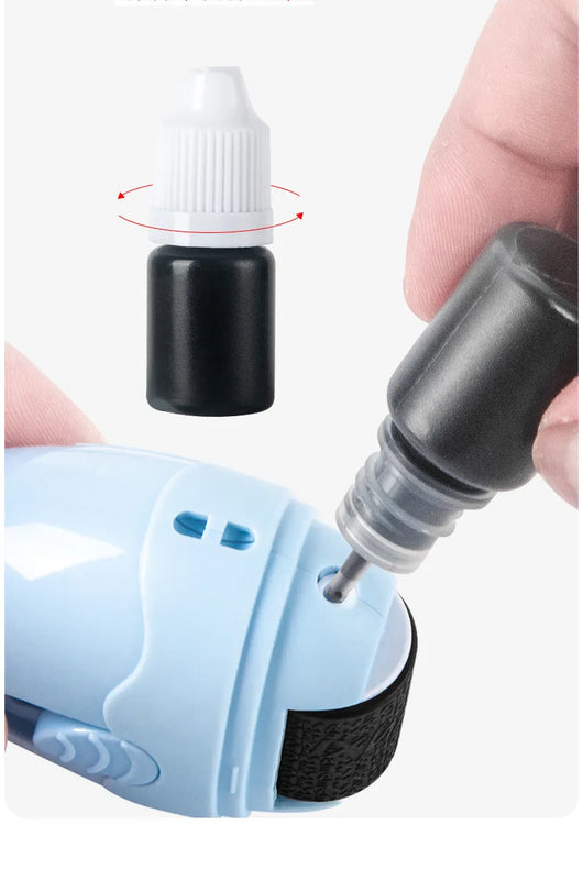 Theft Protection Roller Stamp Envelope Opener and Identity Theft Prevention Security Stamp