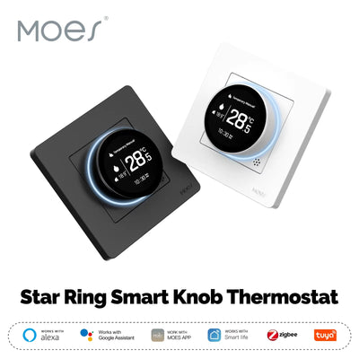 MOES Tuya ZigBee Smart Knob Thermostat Star Ring Series | SAMAG