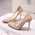 New women's Pumps Female Fashion Patent Leather Sexy Pointed Toe high heels Large size work shoes Wedding Shoes Size 44