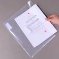 A4 minimalist transparent file folder, snap fastening large-capacity waterproof storage bag for school and office supplies
