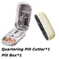 Tablet Divider Tablet Cutter with Storage Compartment for Small and Large Tablets Multiple Pill Cutters for Travel & Pets Daily