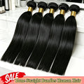 12A Bone Straight Double Drawn 100% Human Hair Bundles Weave Raw Virgin Hair Extensions #1B Natural Black Color Can Bleach For Women