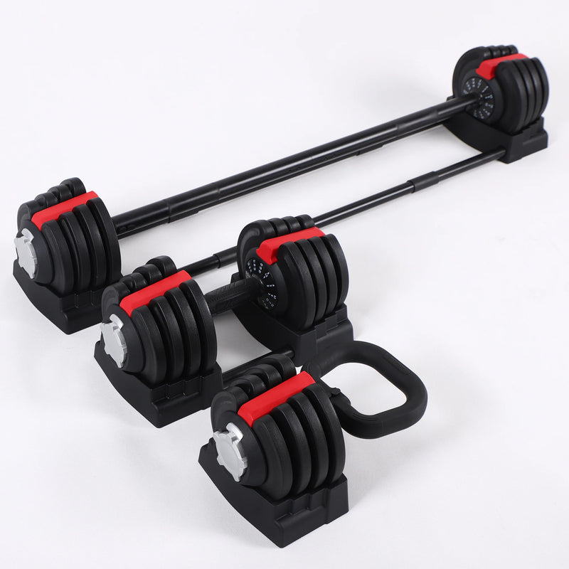 Smart 3-in-1 Adjustable Cast Iron Dumbbell Set Barbel | SAMAG