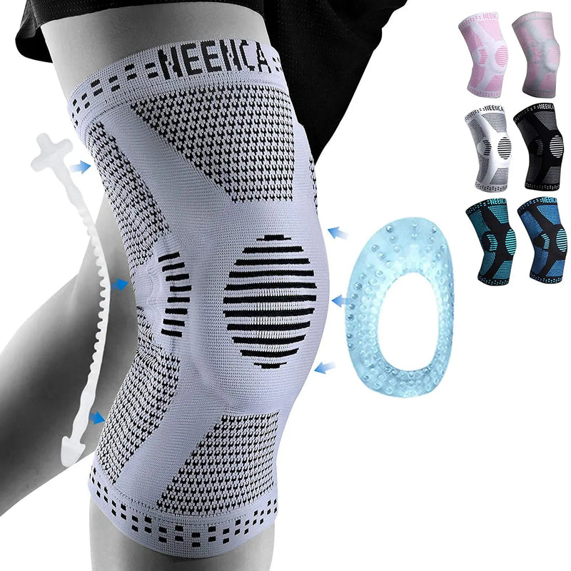 NEENCA Copper Knee Brace Knee Support with Patella Gel Pad &Side Stabilizers for Knee Pain Sport Arthritis ACL Joint Pain Relief