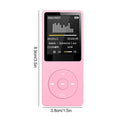Portable MP3 Player USB Charging Record Digital Display Screen Media Lossless Portable Pocket Sports Running Walking Music Play