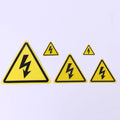 5pcs 3.6/5/8/10/15cm Warning Sticker High Quality Accessories Yellow Danger Notice Adhesive Labels Danger Forelectric Box
