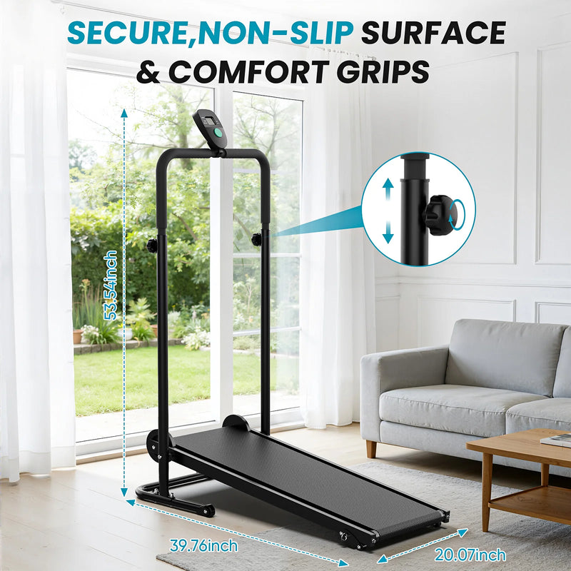 Akluer Non-Motorized Foldable Workout Treadmill - Dual | SAMAG