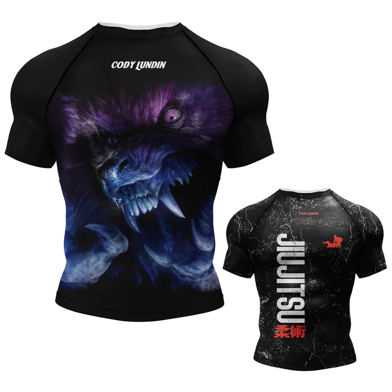 Cody Lundin Durability MMA BJJ Rash Guard Tight Exercise Jogging T - Shirts+Pants 3D Print Compression - View 3 | SAMAG
