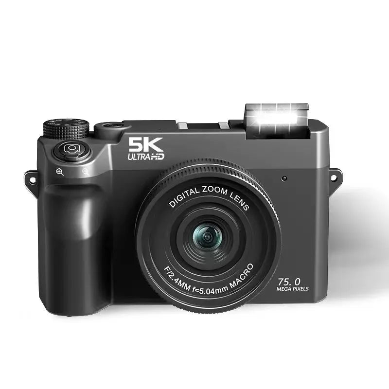 5K Digital Camera for Photography,75MP Point and Shoot Digital Cameras 64GB, Dual Lens 18X Zoom Autofocus, WiFi Vlogging Camera