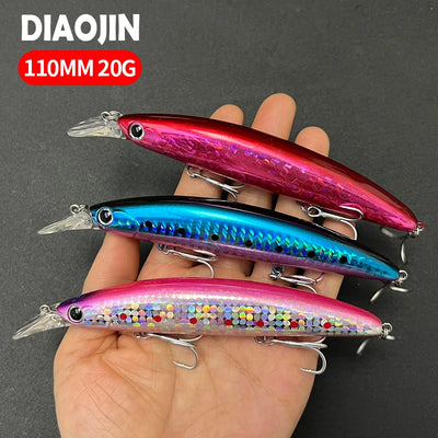 20g 110mm Floating Minnow Fishing Lure Seabass Hard | SAMAG