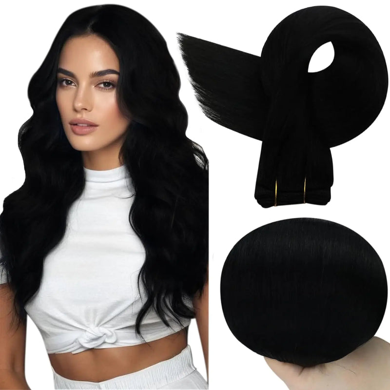 Full Shine Human Hair Weft Extensions Hair Bundles Ombre Blonde Color 100g Sew In Silky Straight Remy Skin Double Weft For Salon