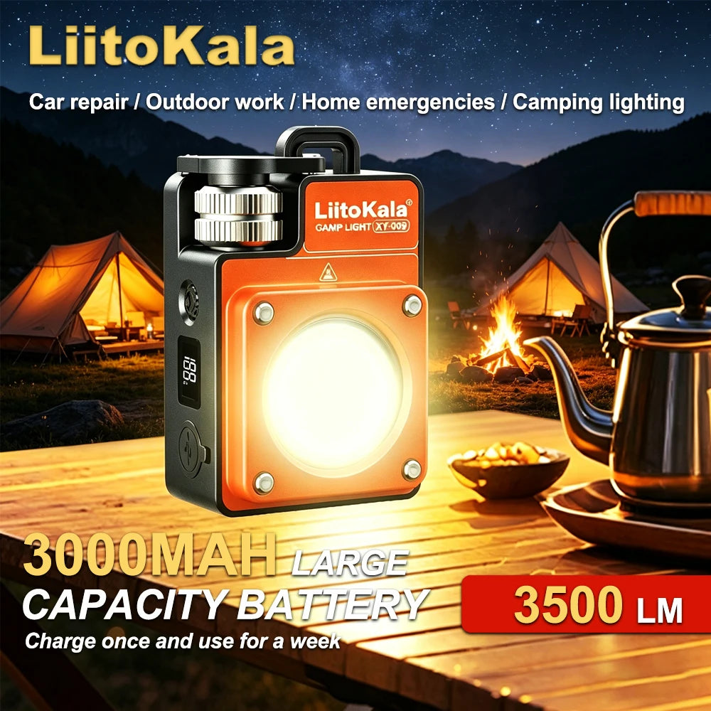 LiitoKala XY-009 Portable Rechargeable LED Camping Light Multi-Functional Carry-On Outdoor Activity Long Life