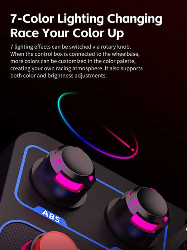 Original PXN CB1 Racing Game Central Control Box with Fixture, Equipped with 30 Programmable Buttons, PC Racing Game Controller