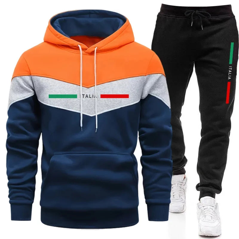 Casual Mens Tracksuit Print Sweatshirts Outdoors Fitness Sports Jogging Clothing Warm Single Piece Hoodie - View 3 | SAMAG
