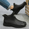 Men's Ankle Rain Boots Outdoor Waterproof  Men Rain Shoes Anti-Slip Wear-resistant Men Kitchen Water Shoes Fishing Rubber Shoes