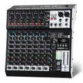 FULUODE X1-8C Audio Mixer 8-Channel Professional Mixer Console with 99 DSP Effects Mixing Board DJ Mixer with USB Bluetooth 48V