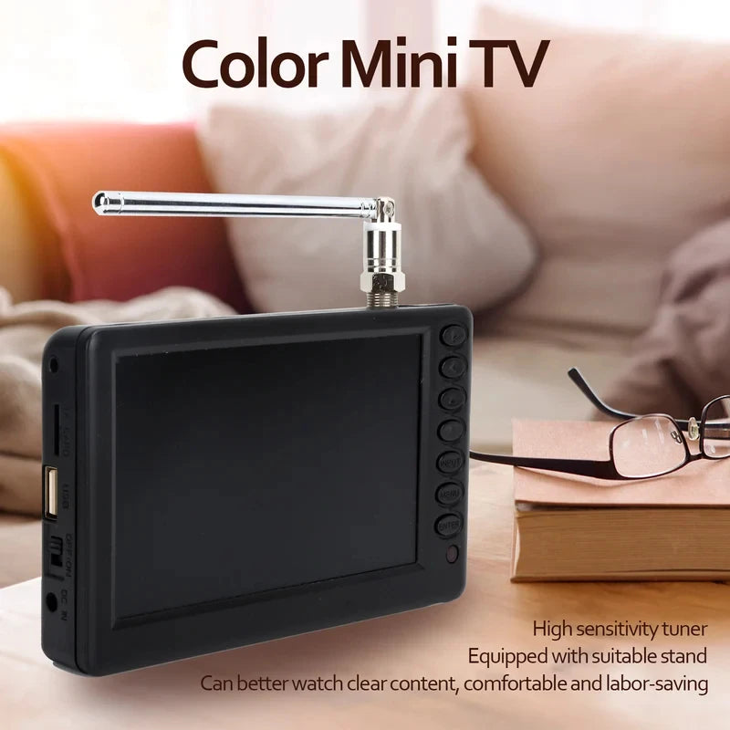 Digital Television LEADSTAR 5‑Inch Pocket Digital TV Portable FM ATV Bracket High‑Resolution Mini TV Multifunctional Mini TV
