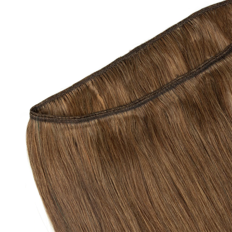 Natural Human Hair Sew-in Double Weft Extensions 50G 12-22 Inch Machine-Remy Full Head Bundle for Hair Extensions