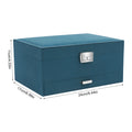 3-tier Jewelry Box Exquisite Storage Box, Flannel Jewelry Watches Display Case for Earrings, Necklaces, Bracelets 24x17x11c