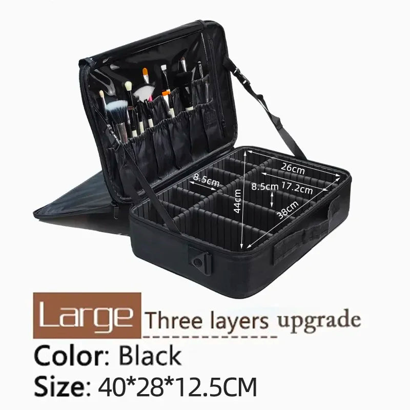 New Upgrade Large Capacity Cosmetic Bag Hot-selling Professinal Women Travel Makeup Case