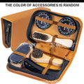 1set Leather Shoes Polish Set Brush Cleaning Kit Keep Shiny Clean Tools for Leather Shoes Care Kit Portable for Boots Sneakers