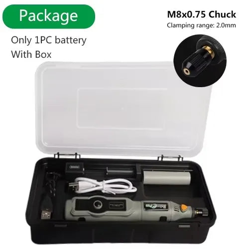 10W USB Mini Wireless Drill Set Cordless Rotary Tool Dremel DIY Engraving Pen Electric 3 Speed 9000r - View 7 | SAMAG