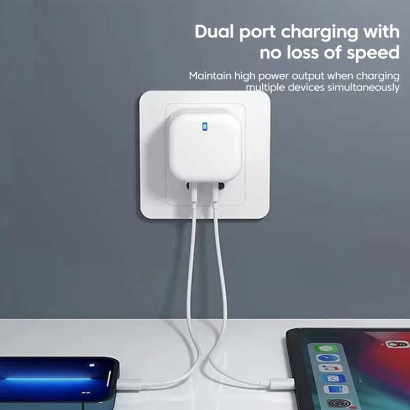 USB Type C PD 20W QC 3.0 Fast Charger Portable Wall Charger Adapter For iPhone 17 16 15 Pro Xiaomi Huawei Samsung EU US UK Plug