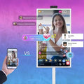 Built-in Camera 21.5/27inch 4K HD LED Live Streaming Machine Touch Screen WIFI By-Me Battery Smart TV Portable White HDTV