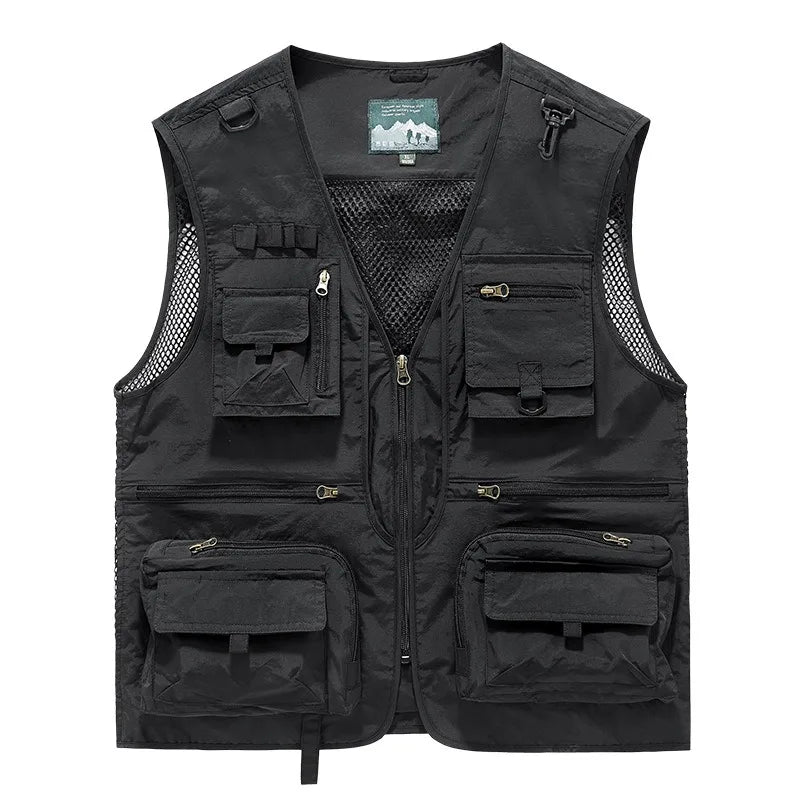 Men's Fishing Vest Breathable Multi Pocket Outdoor Mountaineering Cycling Camping Travel Photography Men's Sports Vest