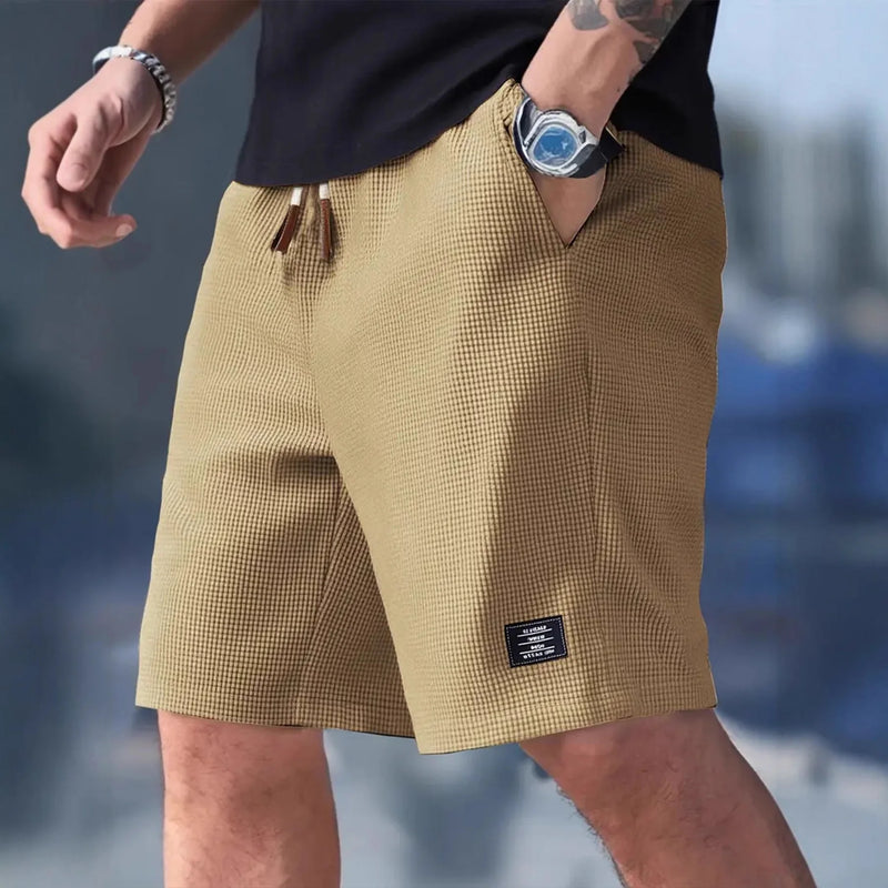 Summer Men's Waffle Texture Casual Sports Beach Shorts | SAMAG
