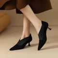 Summer fashion pointed high heels suede women's party office casual comfortable thin high heels brand design large size 42
