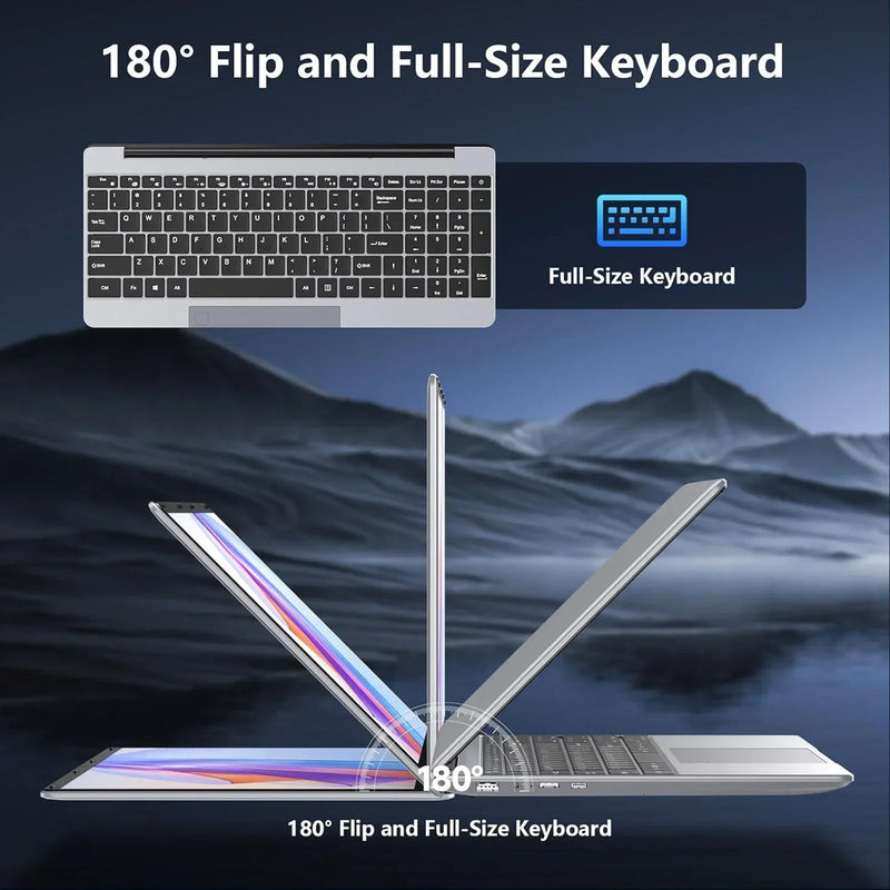 Intel N95 14.1 Inch Laptop 4C4T 3.4GHz 15W TDP 6MB L3 32GB RAM 1TB 2TB SSD 1920x1080 Portable Office Study PC Max Pro