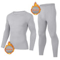 2/4-piece Set Of Autumn And Winter Men's Solid Color Classic Round Neck Warm Underwear Set Casual Mid Neck Bottom Top Warm Pants